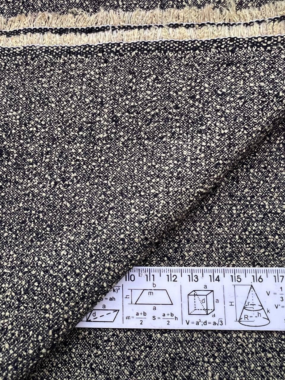 Cotton blend dress fabric, grey, piece 1.60 × 1.70 m, A0054