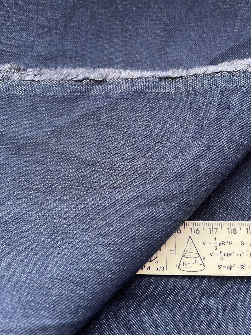 Бавовна з домішками джинсова синя, відріз 0,92 × 2,15 м, A0056