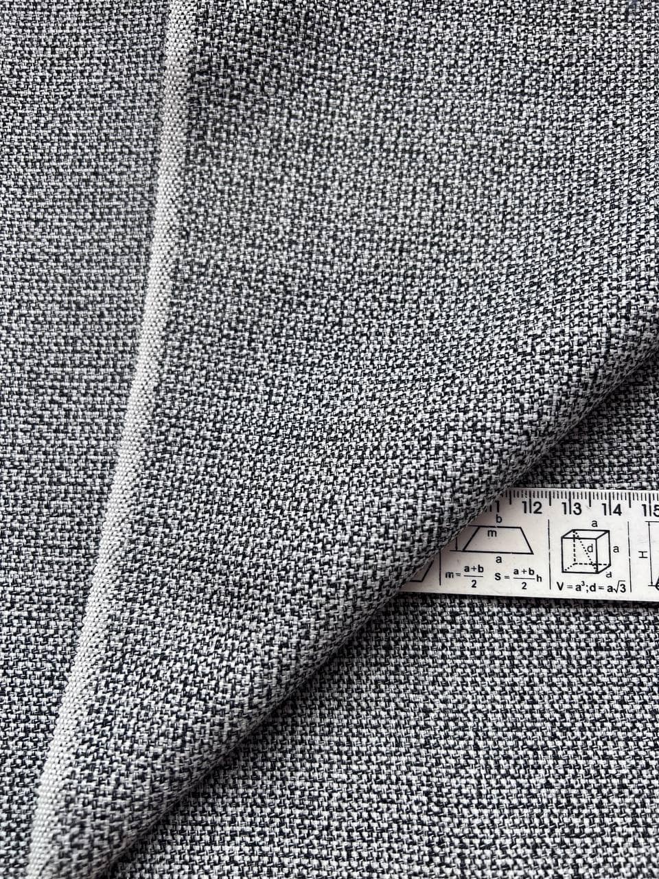 Вовна з домішками костюмна сіра, відріз 1,40 × 0,80 м, A0059