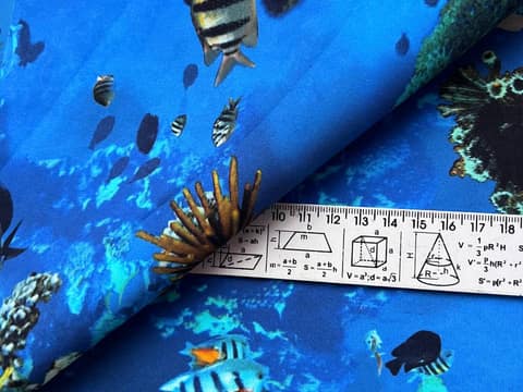 Синтетика трикотаж синя, відріз 1,50 × 1,15 м, A0066