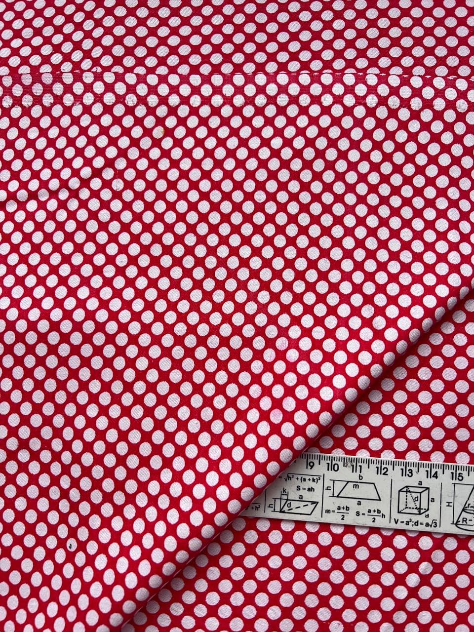 Cotton dress fabric, red, piece 0.90 × 1.65 m, A0074